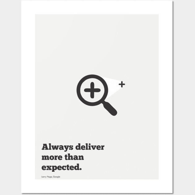 Always Deliver More Than Expected Motivational and Inspirational Quotes Wall Art by labno4